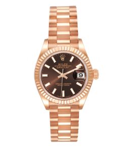 Alternative view of Rolex Lady-Datejust 28mm 279175 Chocolate Dial President Everose Gold