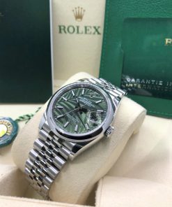 Alternative view of Rolex  Datejust 36mm 126200 Green Dial Watch