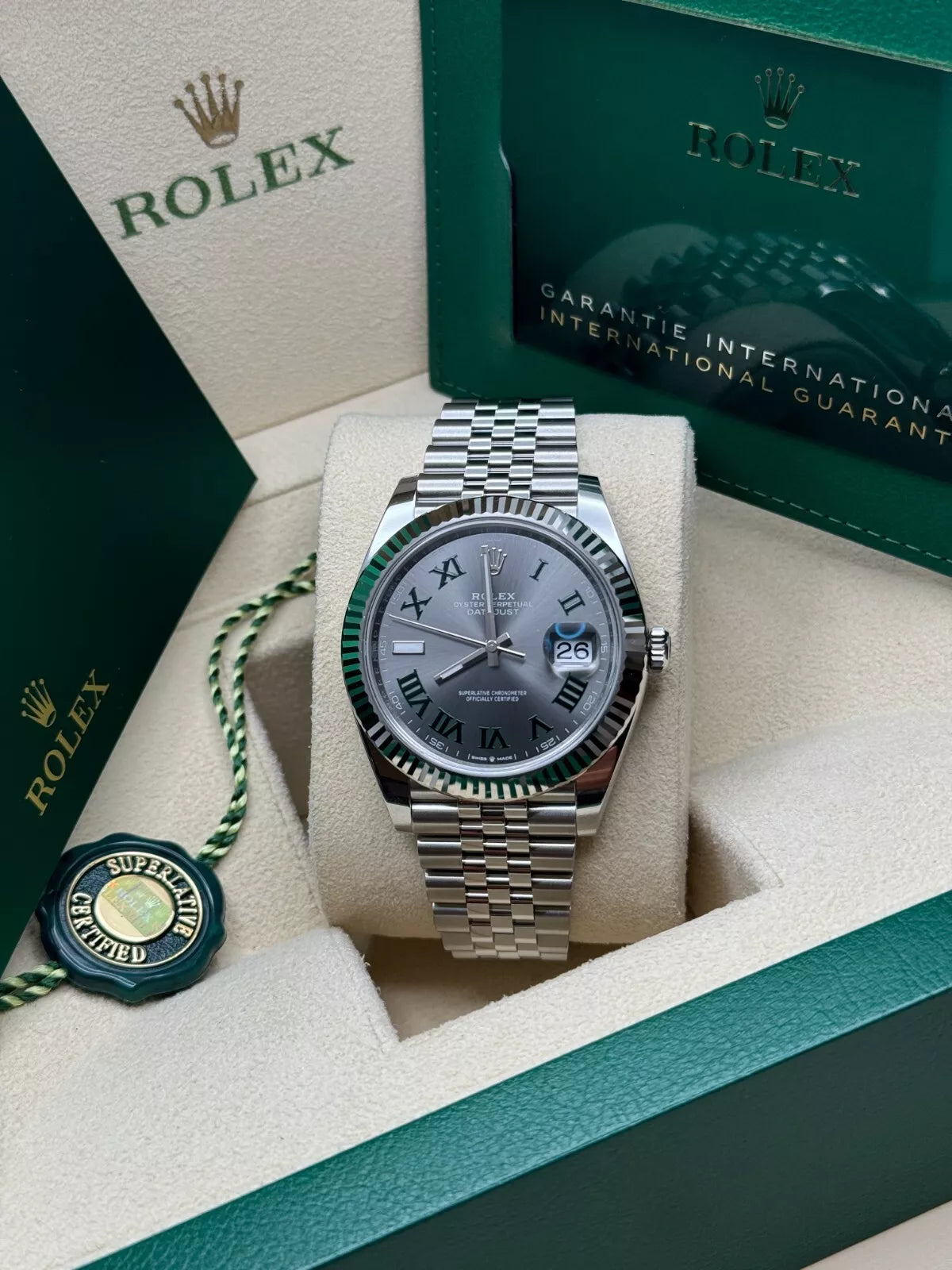 Rolex Datejust 41mm 126334 Slate Roman Jubilee Stainless Steel Mens Watch - Image 8