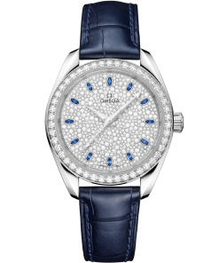 Omega Seamaster Aqua Terra 150M 34 mm Silver Dial with Diamonds Canopus Gold�?Strap 220.58.34.20.99.007