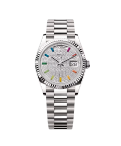 Rolex Day-Date 128239-0019 Diamond Paved Dial 36mm