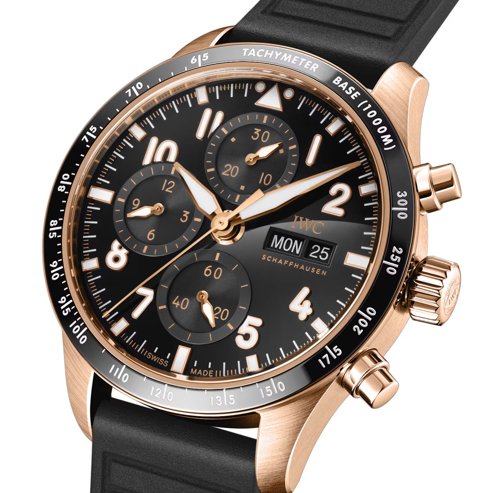 IWC Pilot's Performance Chronograph 41mm Mens Watch Black Rubber IW388309 - Image 5