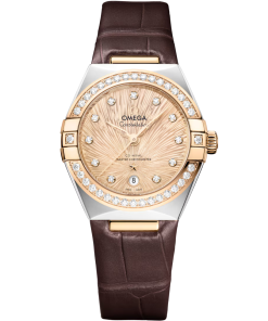 Omega Constellation Ladies' Selection Gold On Alligator Ladies Watch 29mm 131.28.29.20.58.001