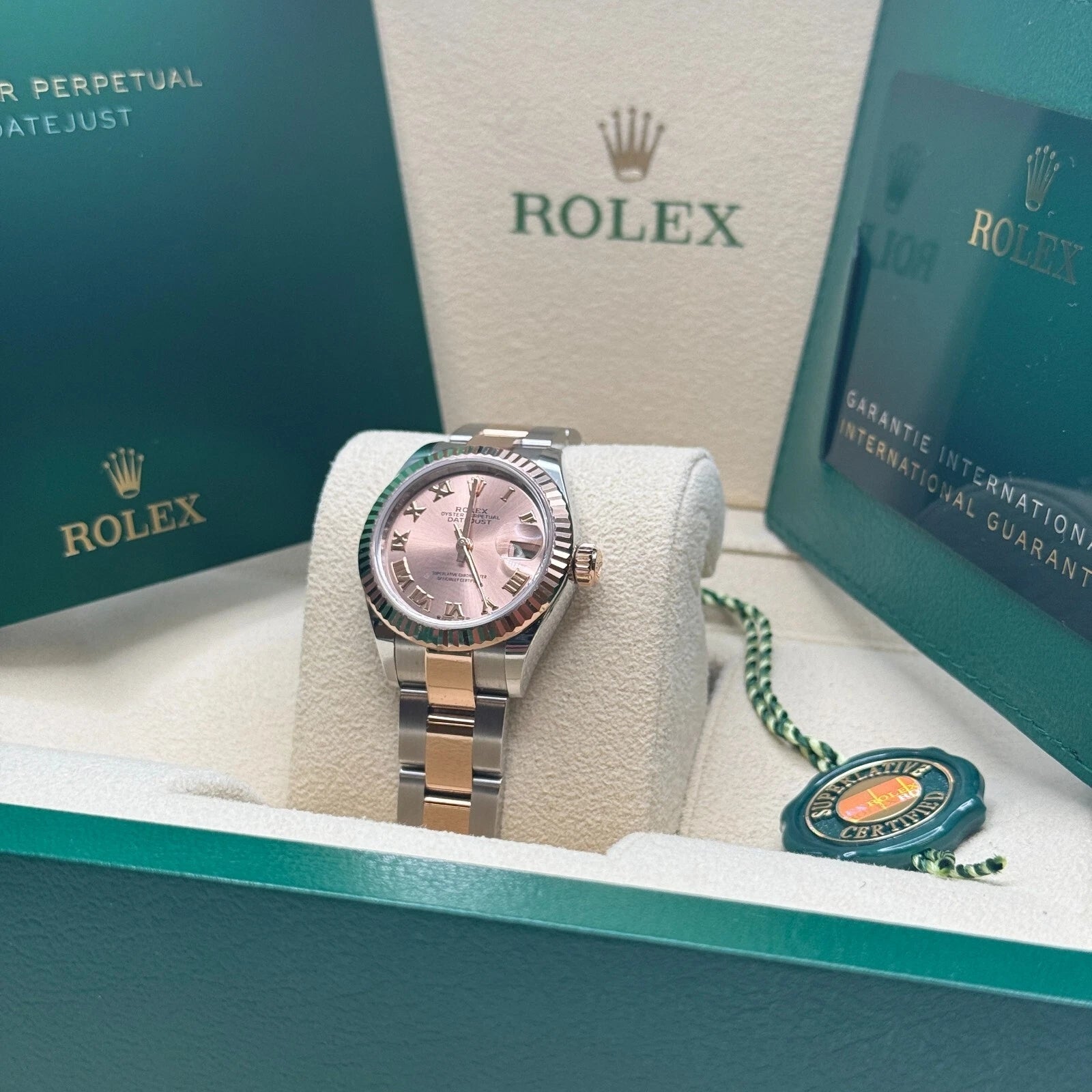 Rolex Lady-Datejust 28mm 279171 Pink Roman Oyster Stainless Steel and Rose Gold - Image 2