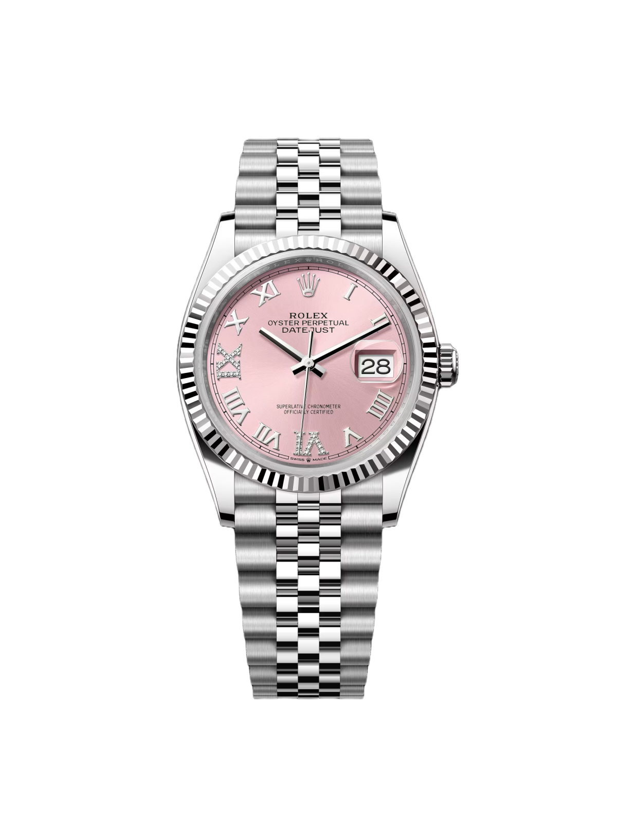 Rolex Datejust 36mm 126234 Pink Roman Dial Oyster Stainless Steel - Image 2