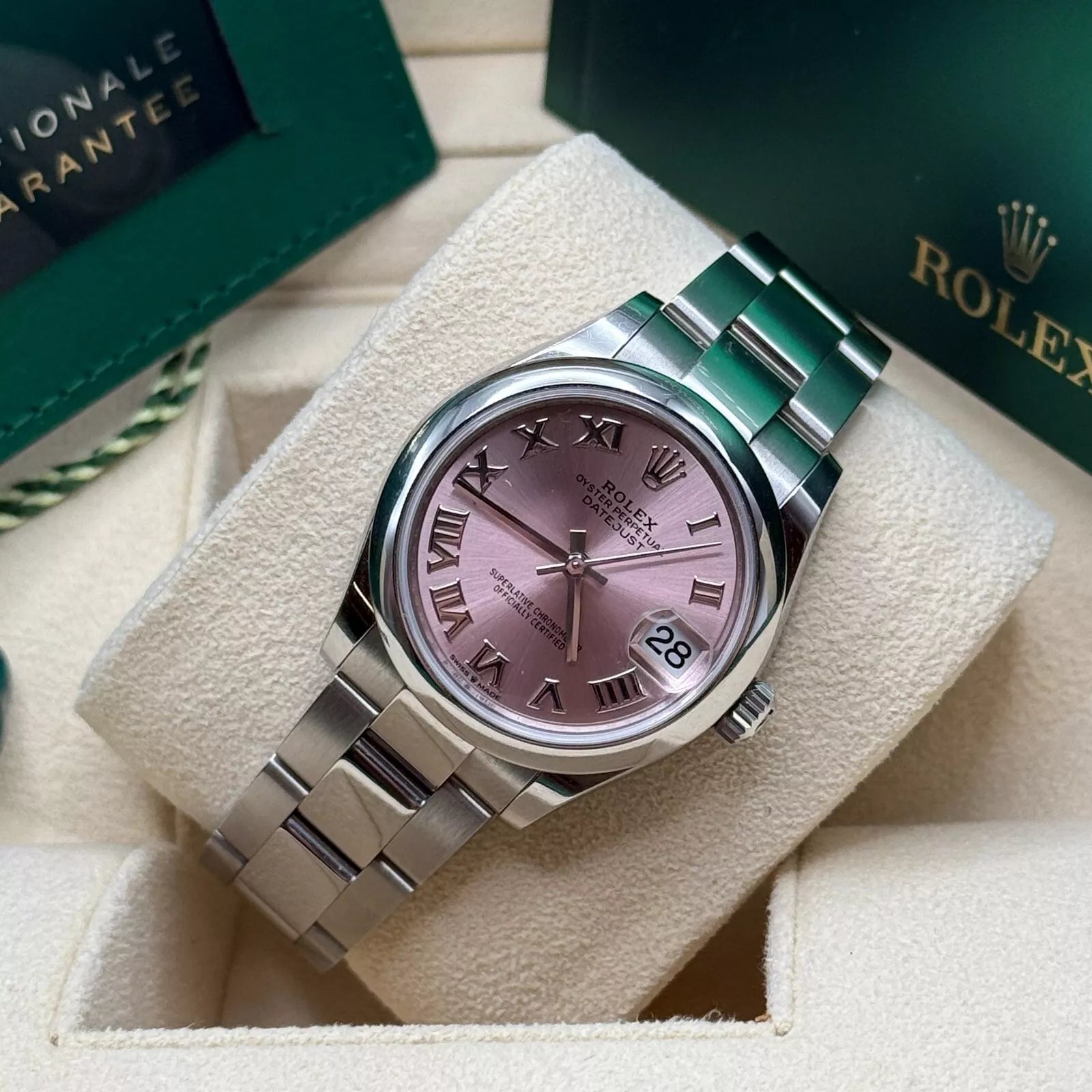 Rolex Datejust m278240-0013/0014 31mm Pink Roman Domed Bezel Oyster Oystersteel - Image 7