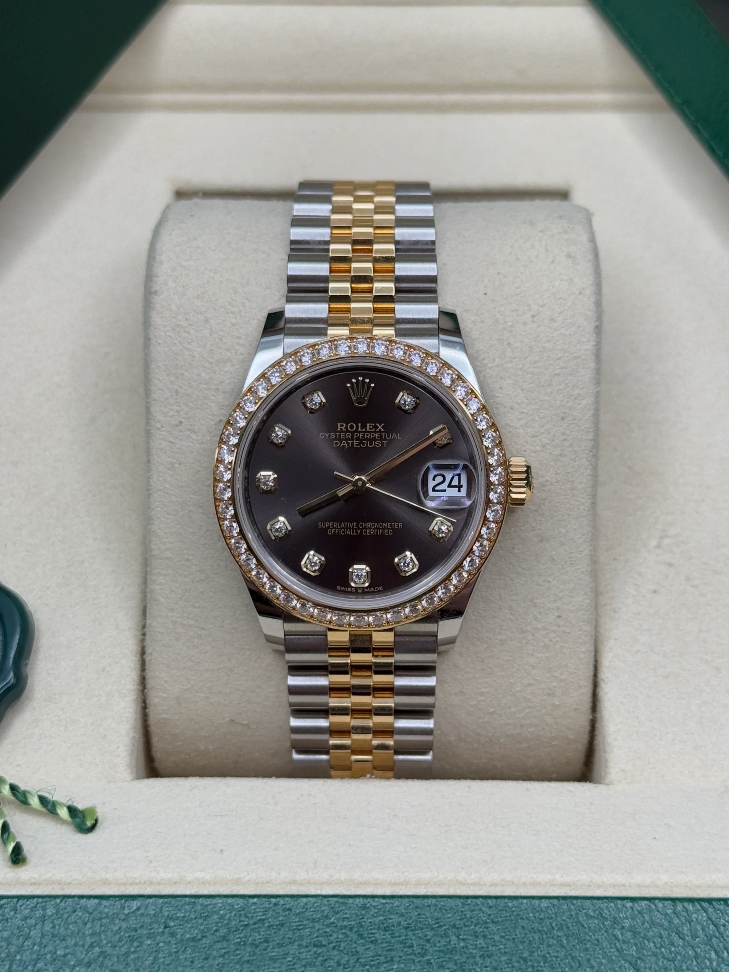 Rolex Datejust m278383RBR-0021/0022 31mm Dark Grey Dial Oyster Bracelet - Image 2