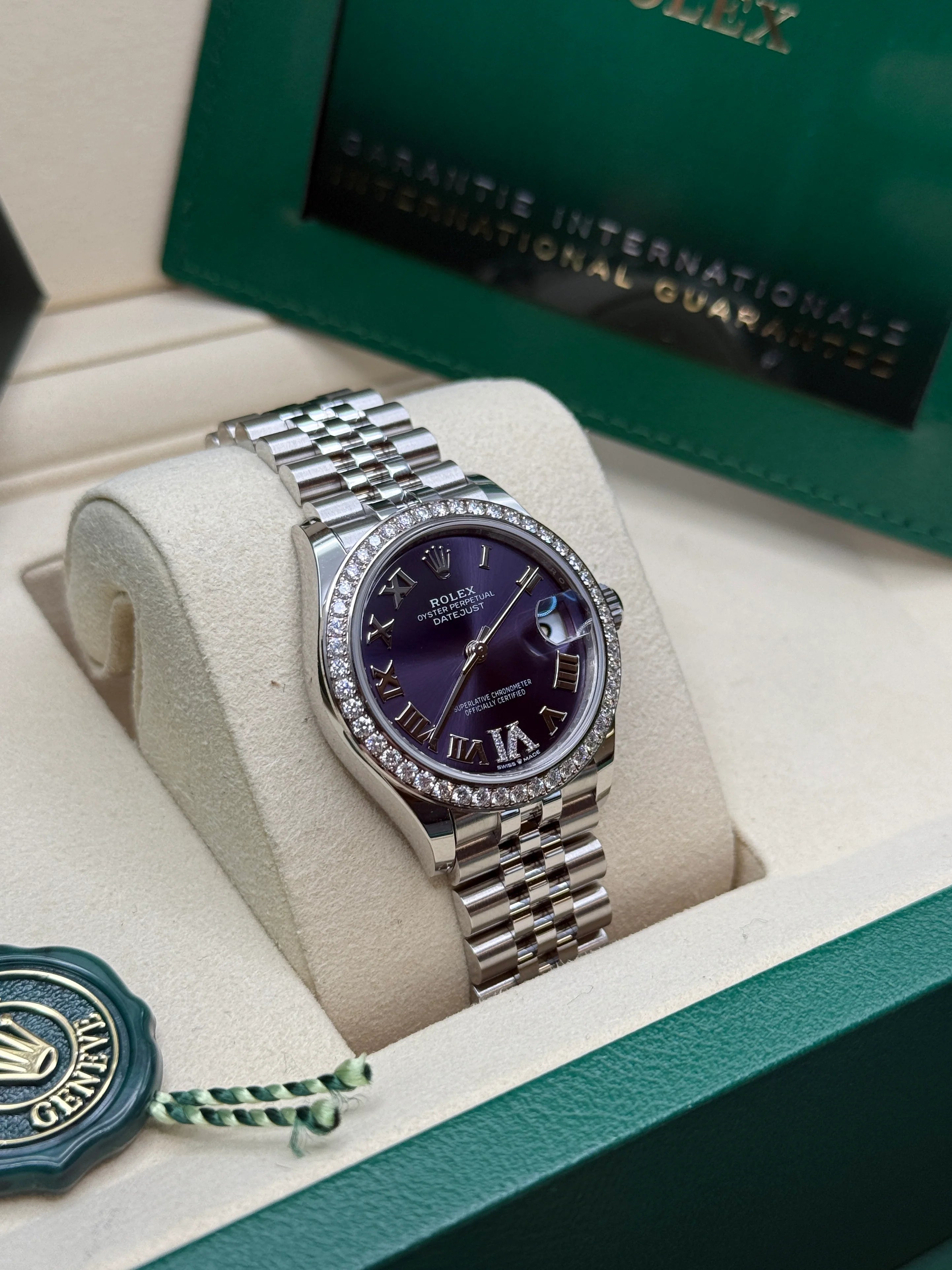 Rolex Datejust m278384RBR-0029/0030 Aubergine 31mm Dial Jubilee Watch - Image 5