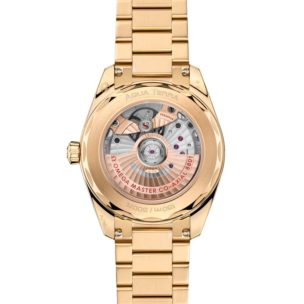 Omega Seamaster Aqua Terra Shades 38 mm Yellow Dial Stainless Steel and Sedna�?18k Rose Gold Bracelet 220.50.38.20.08.001 - Image 2