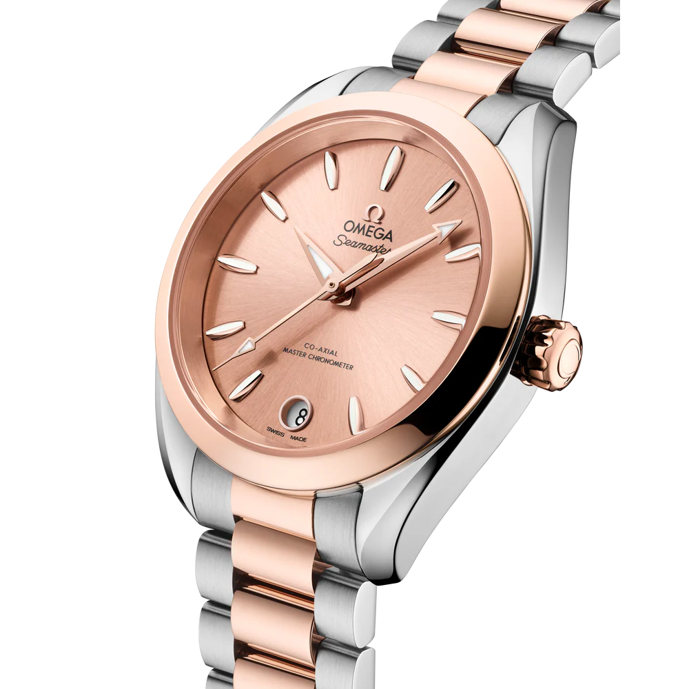 Omega Seamaster Aqua Terra Shades 34 mm Pink Dial Stainless Steel and Sedna�?18k Rose Gold Bracelet 220.20.34.20.10.001 - Image 3