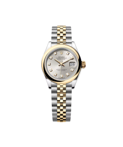 Rolex Lady-Datejust 28mm 279163 Silver Diamond Dial