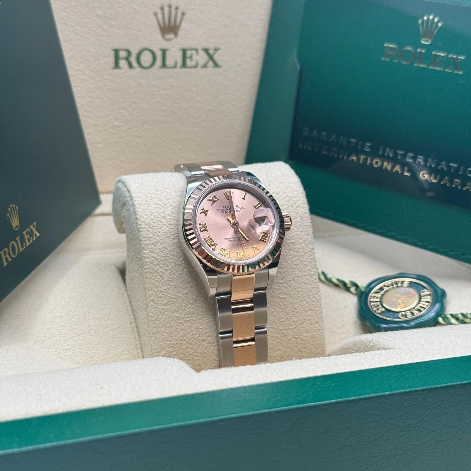 Rolex Lady-Datejust 28mm 279171 Pink Roman Oyster Stainless Steel and Rose Gold - Image 3