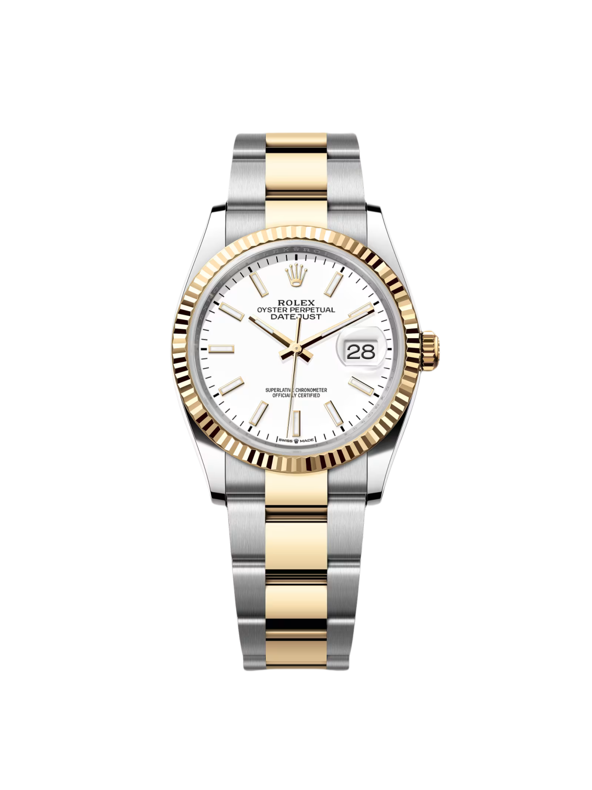 Rolex Datejust 36mm 126233 White Index Dial Two-Tone Jubilee Bracelet Watch - Image 4