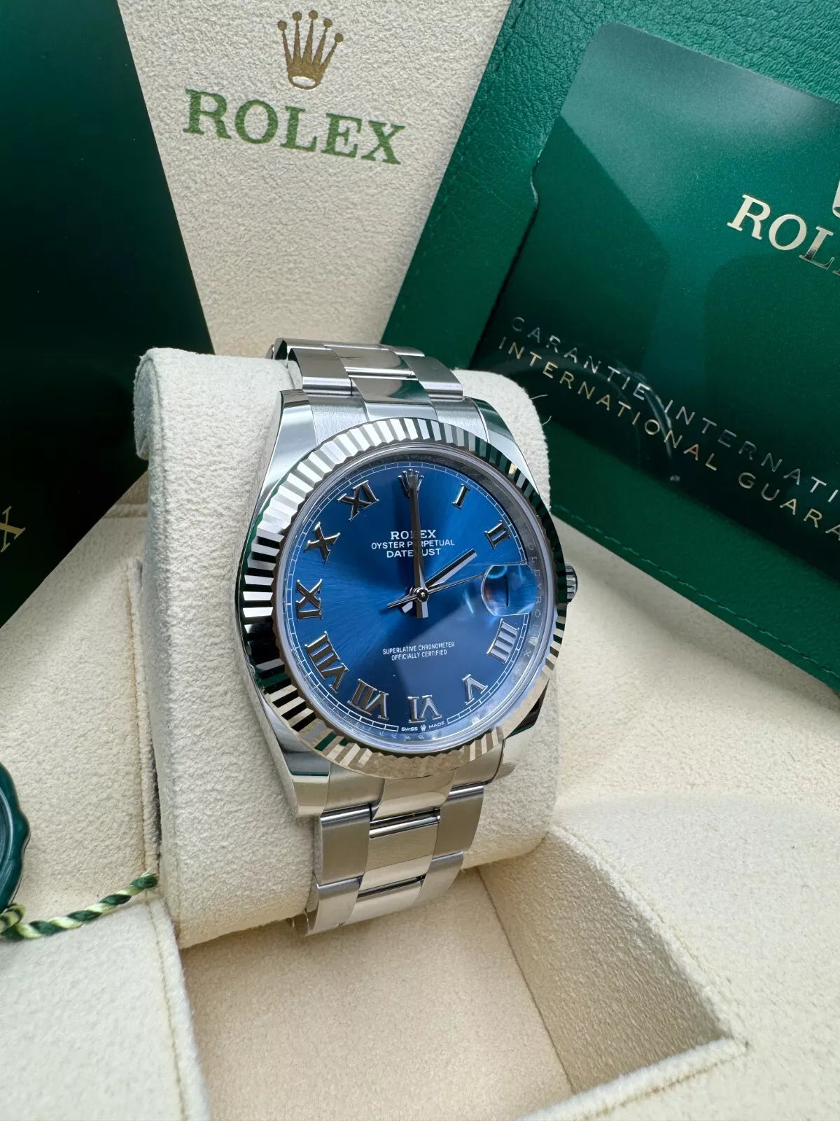 Rolex Datejust 41mm 126334 Blue Roman Oyster Stainless Steel Men’s Watch - Image 12
