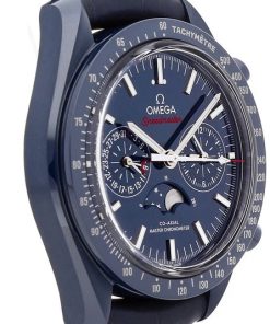 Alternative view of Omega Speedmaster Moonphase Blue Dial 44.25mm Blue ceramic Strap 304.93.44.52.03.001