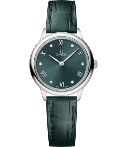 Omega De Ville Prestige 27.5 mm Green Dial Stainless Steel Strap 434.13.28.60.60.001