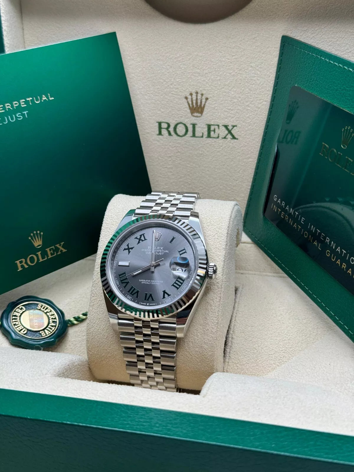 Rolex Datejust 41mm 126334 Slate Roman Jubilee Stainless Steel Mens Watch - Image 7