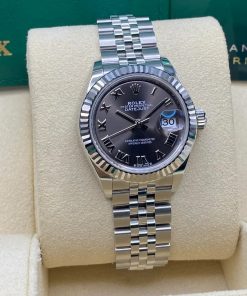 Alternative view of Rolex Lady-Datejust 28mm 279174 Dark Grey Roman Dial Oyster Bracelet