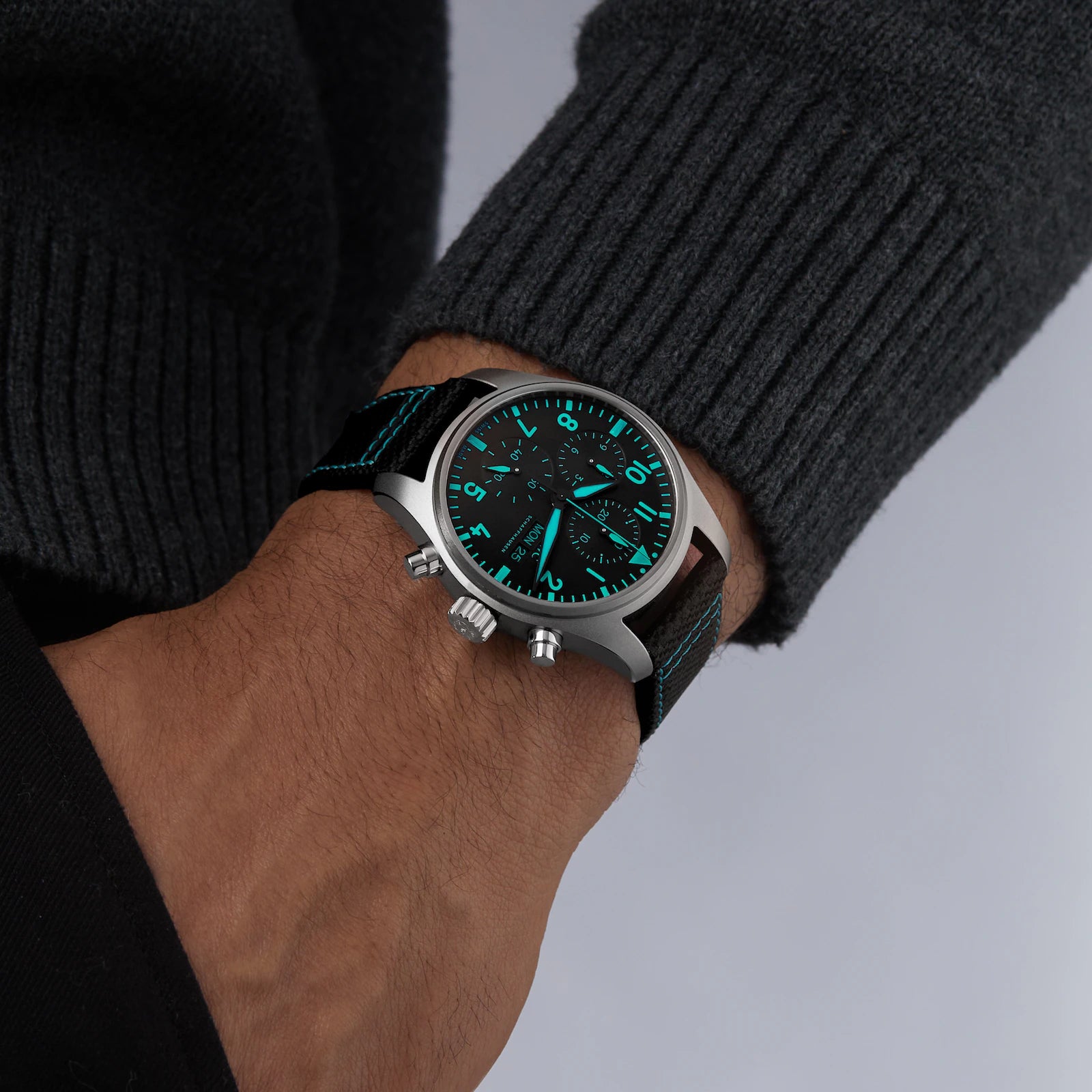 IWC Pilot Chronograph Mercedes - AMG Petronas Formula One Team 41mm Mens Watch Black IW388108 - Image 4