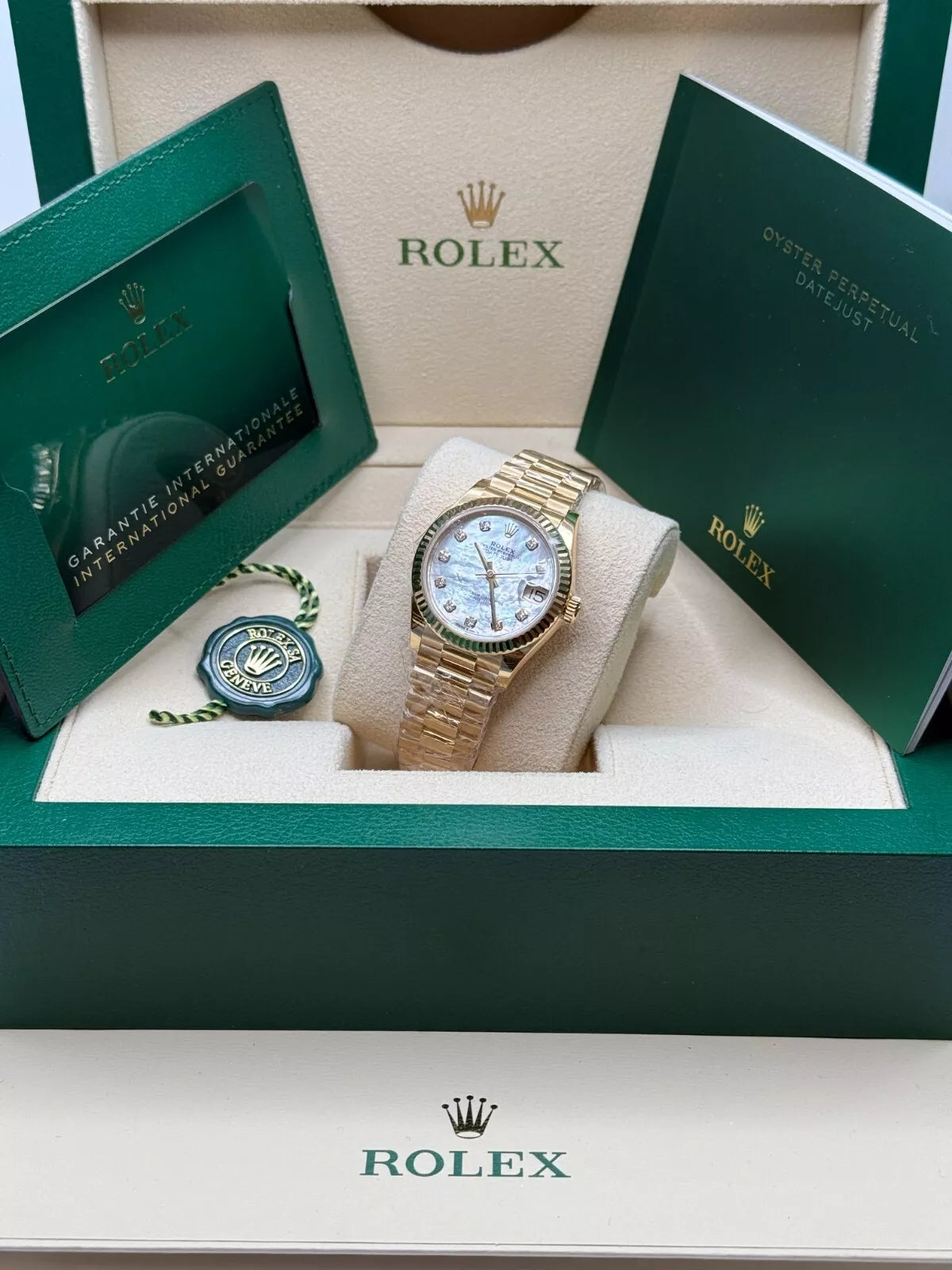 Rolex Datejust m278278-0010 Mother-of-Pearl 31mm Dial President Bracelet Watch - Image 9