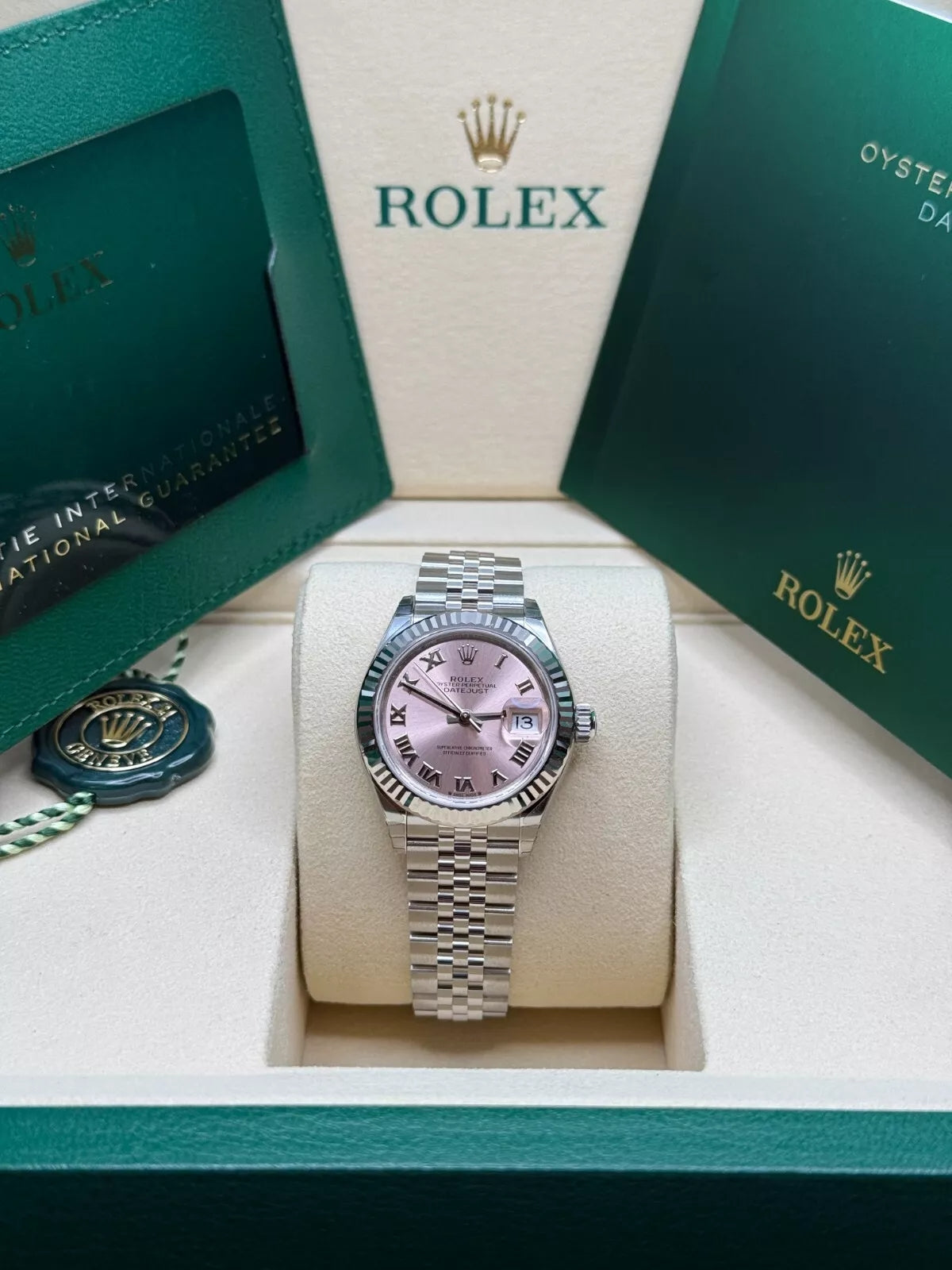 Rolex Lady-Datejust 28mm 279174 Pink Roman Dial Oyster Bracelet - Image 9