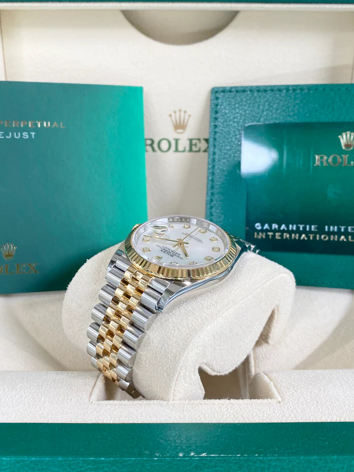 Rolex Datejust 36mm 126233 MOP Diamond Dial Jubilee Two-Tone Bracelet Watch - Image 8