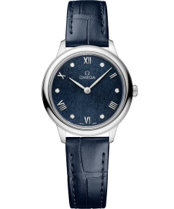 Omega De Ville Prestige 27.5 mm Blue Dial Stainless Steel Strap 434.13.28.60.53.002