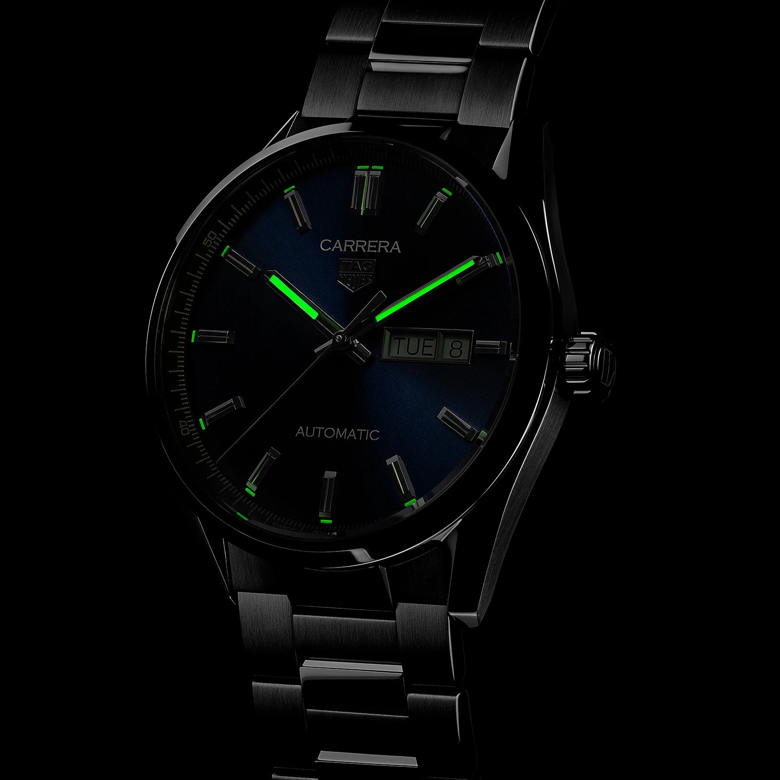 TAG Heuer Carrera Three-Hand Twin-Time 41mm Automatic Mens Watch WBN201A.BA0640 - Image 7