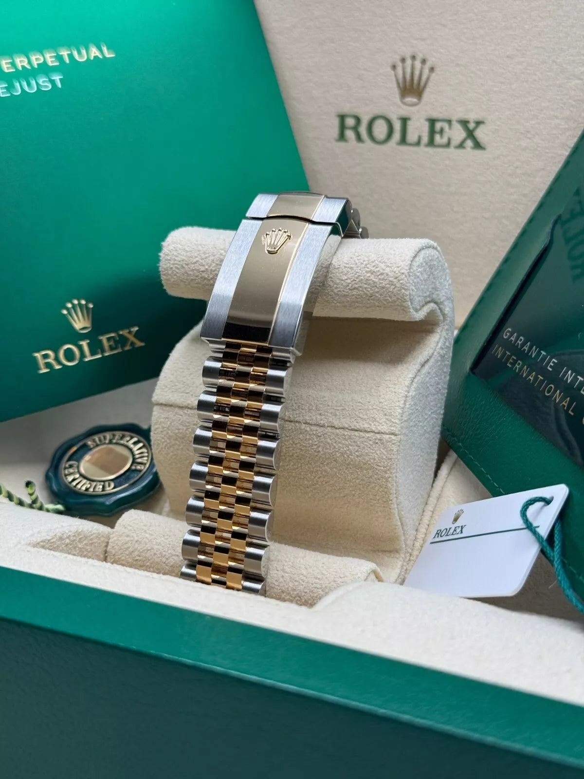 Rolex Datejust 36mm 126233 Olive-green Roman Diamond Dial Two-Tone Jubilee Bracelet - Image 6