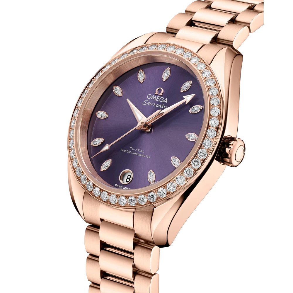 Omega Seamaster Aqua Terra Shades 34 mm Lavender Dial with Diamonds Sedna�?18k Rose Gold Bracelet 220.55.34.20.60.001 - Image 5
