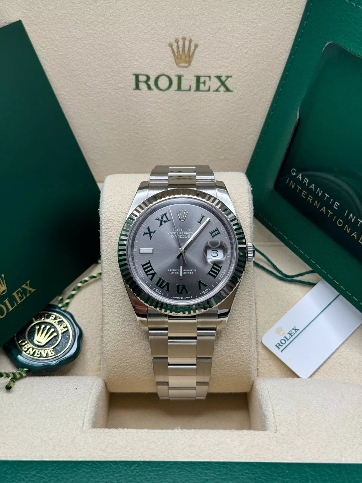 Rolex Datejust 41mm 126334 Slate Roman Jubilee Stainless Steel Mens Watch - Image 11