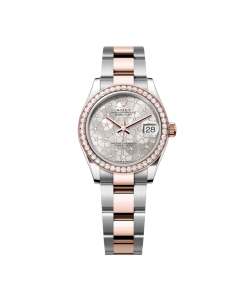 Rolex Datejust m278381-0031/0032 Silver Floral Motif Diamond Dial Diamond-Set Bezel 31mm