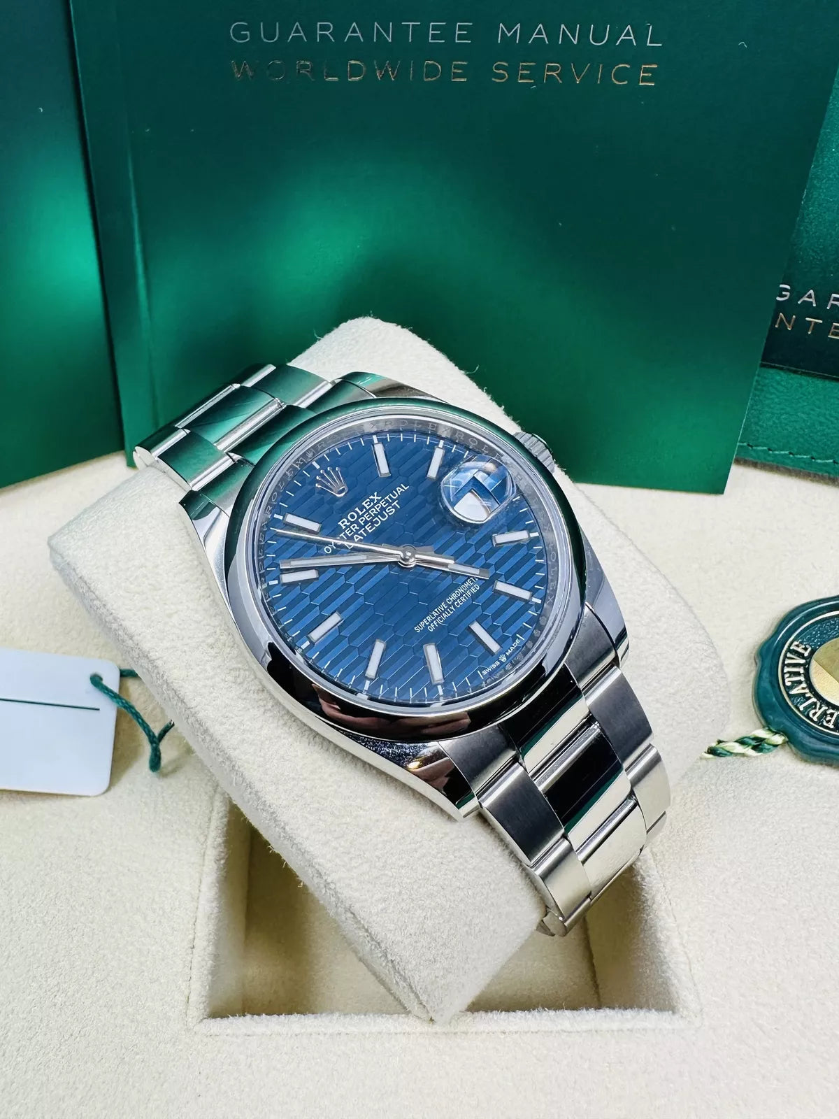 Rolex Datejust 36mm 126200 Oyster Perpetual Blue Fluted Motif Dial Jubilee Stainless Steel - Image 5