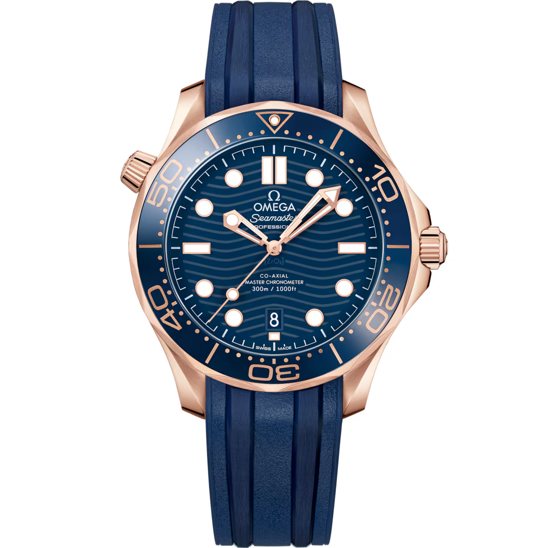 Omega Seamaster Diver 300M 42mm Blue Dial Sedna�?18k Rose Gold Strap 210.62.42.20.03.001
