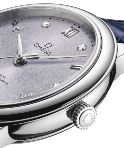 Alternative view of Omega De Ville Prestige 34 mm Blue Dial with Diamonds Stainless Steel Strap 434.13.34.20.53.001
