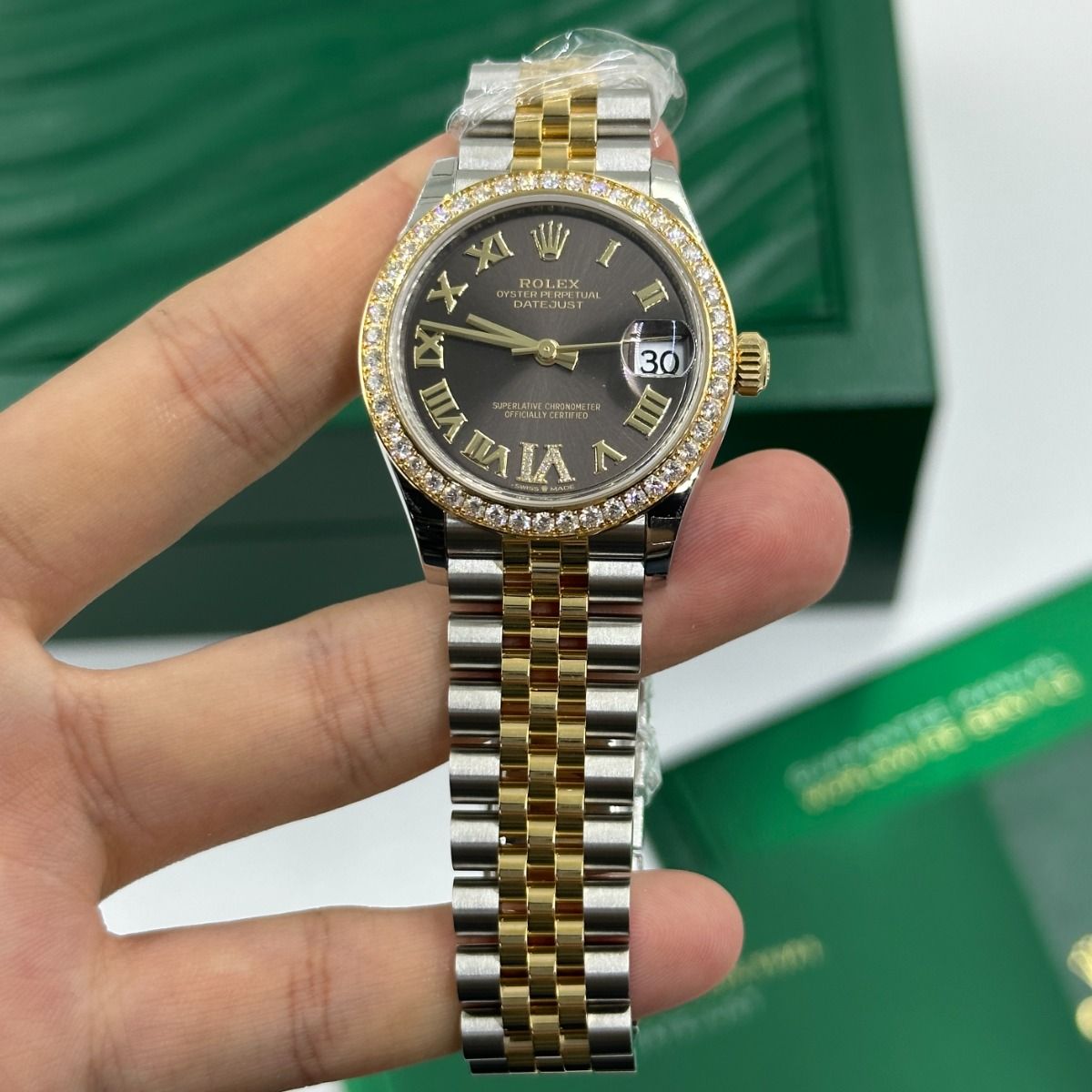 Rolex Datejust m278383RBR-0017/0018 31mm Dark Grey Dial Oyster Bracelet - Image 9