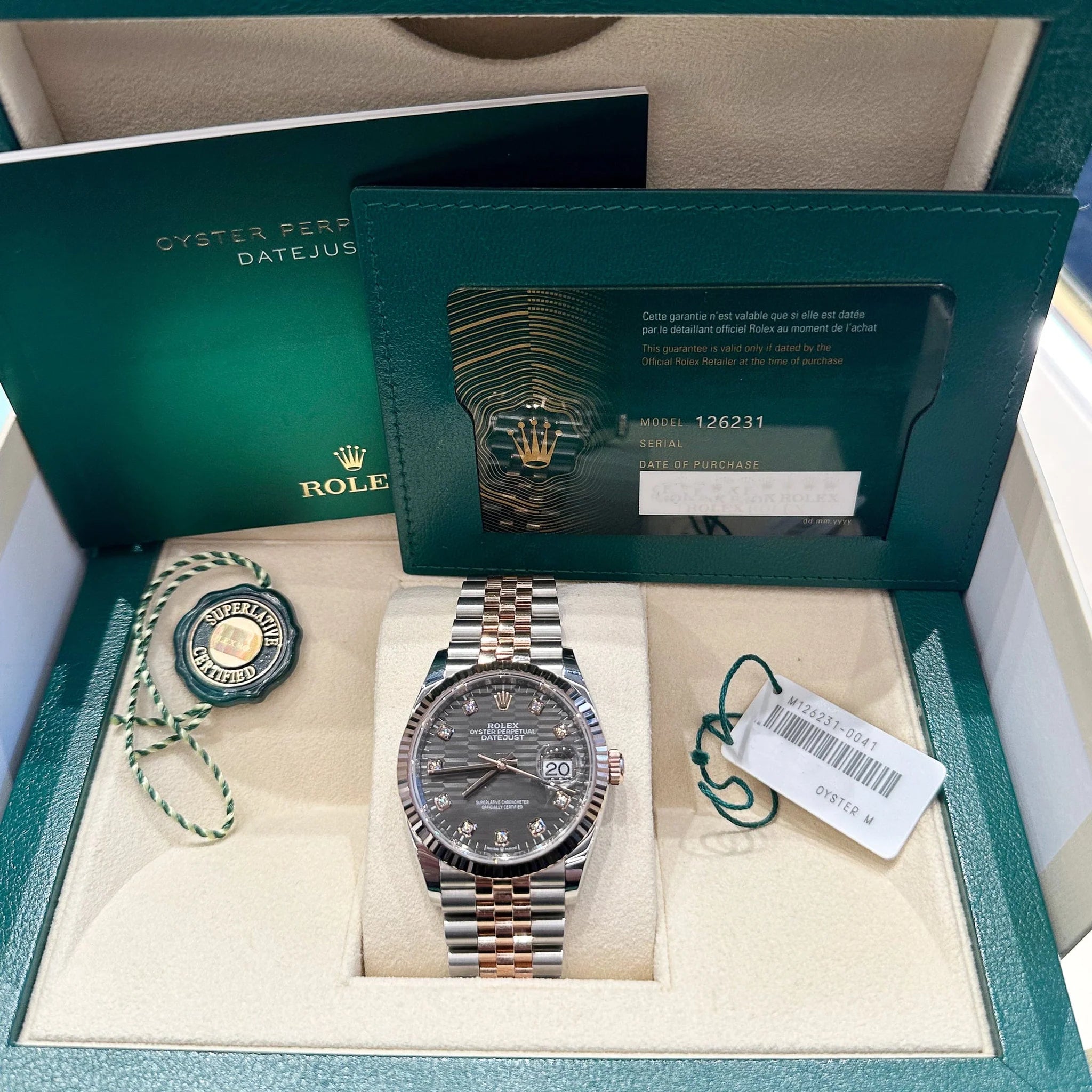 Rolex Datejust 36mm 126231 Slate Fluted Motif Dial 36mm Jubilee Bracelet - Image 6