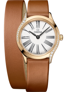 Omega De Ville Mini Trésor 26mm White Dial with Diamonds Moonshine�?18k Rose Gold Strap 428.57.26.60.04.005