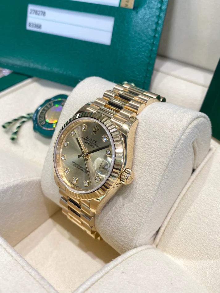 Rolex Datejust m278278-0009 Champagne 31mm Dial President Bracelet Watch - Image 7