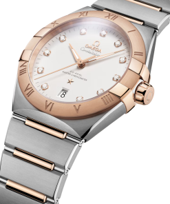 Alternative view of Omega Constellation 39mm Silver Dial with Diamonds Stainless Steel and Sedna�?18k Rose Gold Bracelet 131.20.39.20.52.001
