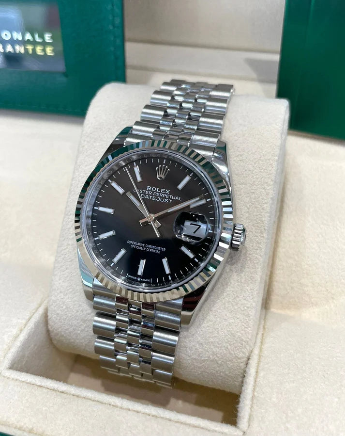 Rolex Datejust 36mm 126234 Black Index Jubilee Stainless Steel Mens Watch - Image 5