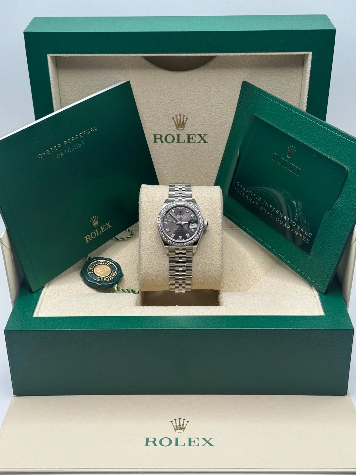 Rolex Lady-Datejust 28mm 279384RBR Dark Gray set with Diamonds - Image 8