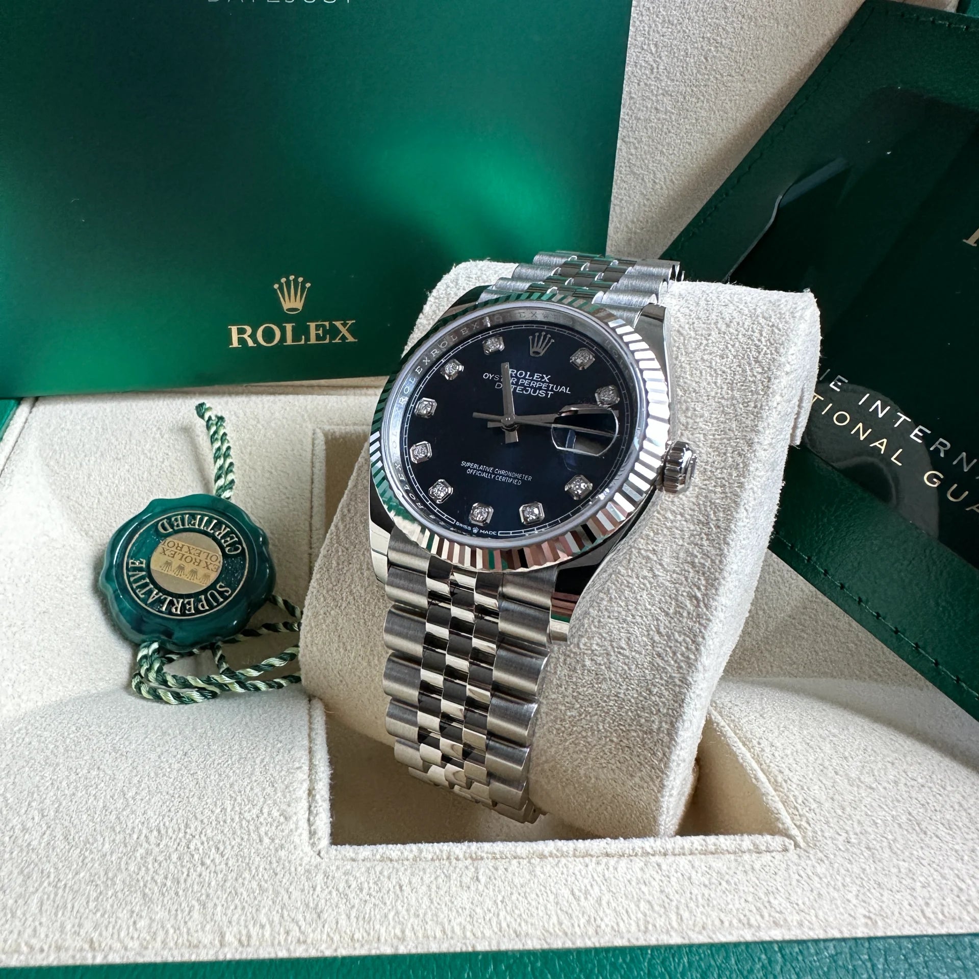 Rolex Datejust 36mm 126234 Blue Diamond Dial Stainless Steel Jubilee Mens Watch - Image 5