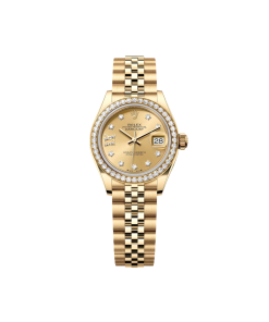 Alternative view of Rolex Lady-Datejust 28mm 279138RBR Champagne Diamond Dial and Diamond Bezel Yellow Gold Bracelet