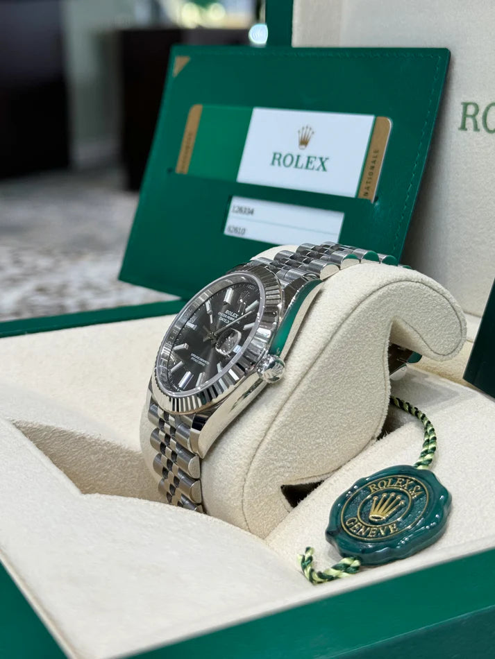 Rolex Datejust 41mm 126334 Dark Rhodium Index Jubilee Stainless Steel - Image 5