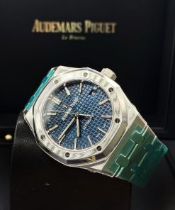 Alternative view of Audemars Piguet Royal Oak Selfwinding Blue dial, 37mm, Stainless steel, 15450ST.OO.1256ST.03