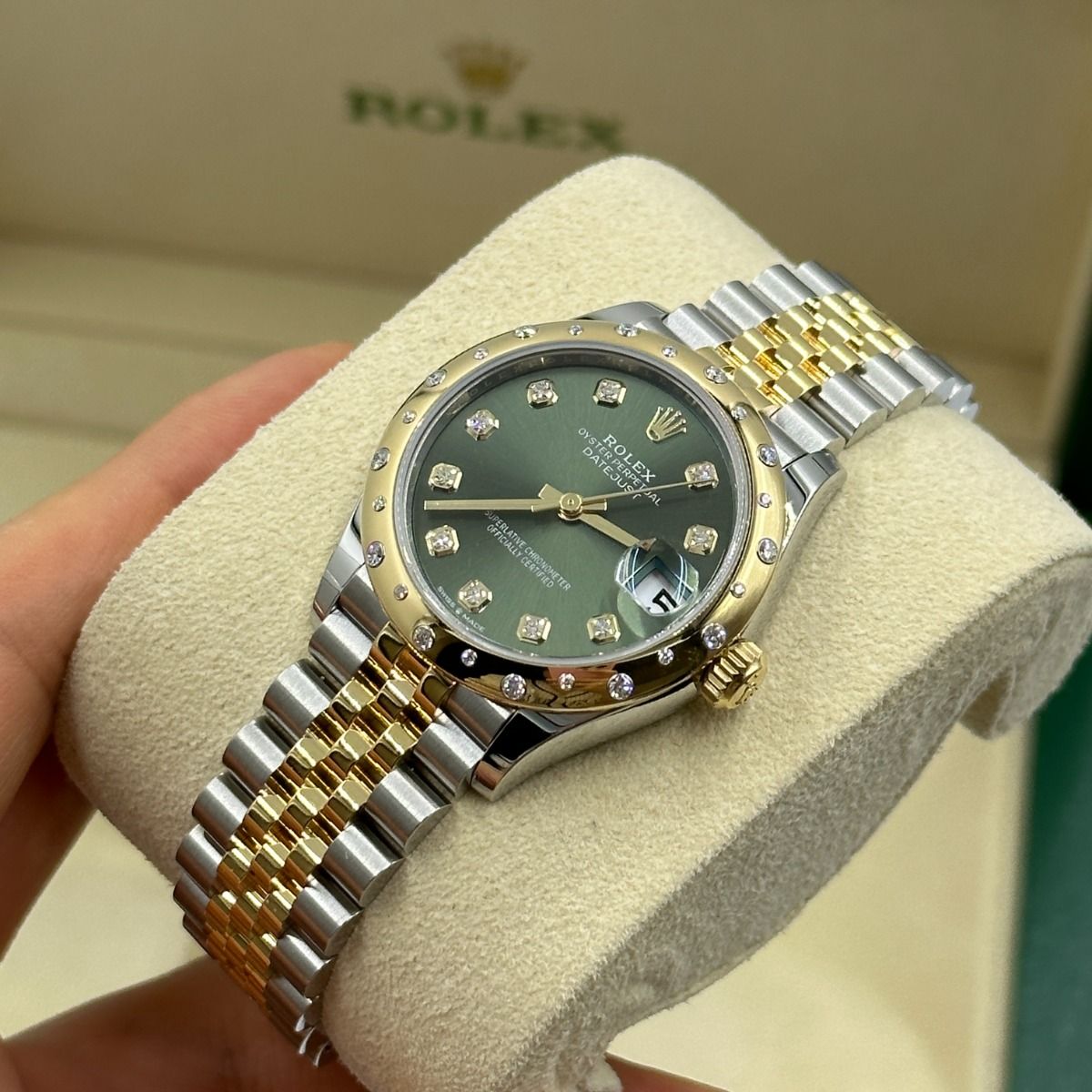 Rolex Datejust 31mm 278343RBR Olive Green Dial Yellow Rolesor Oyster Watch - Image 6