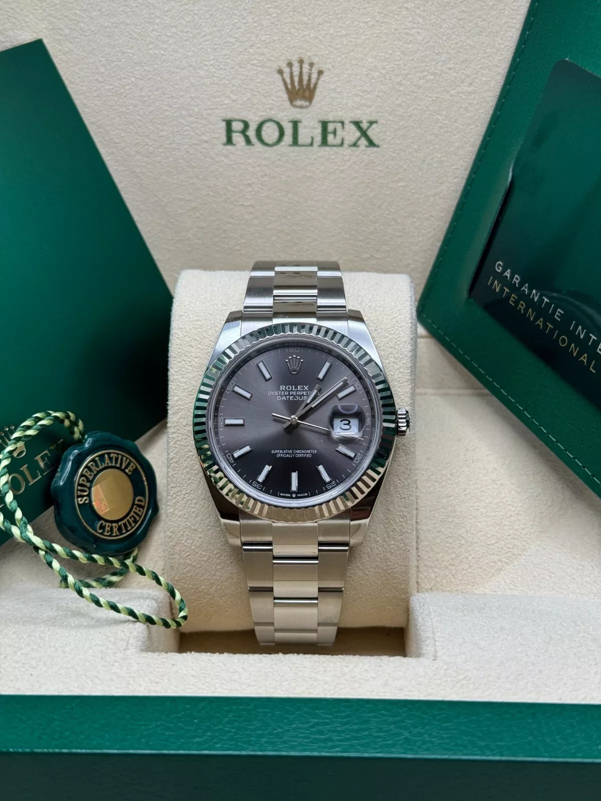 Rolex Datejust 41mm 126334 Dark Rhodium Index Jubilee Stainless Steel - Image 12