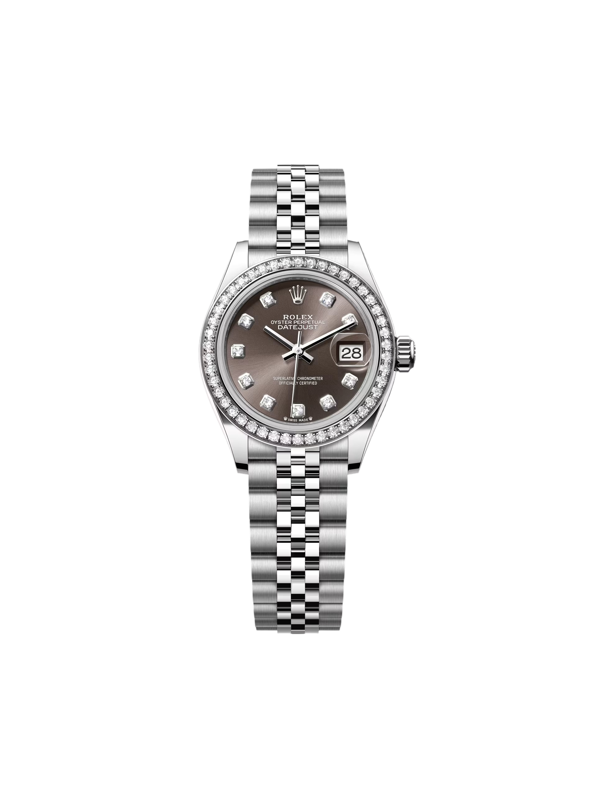 Rolex Lady-Datejust 28mm 279384RBR Dark Gray set with Diamonds - Image 9