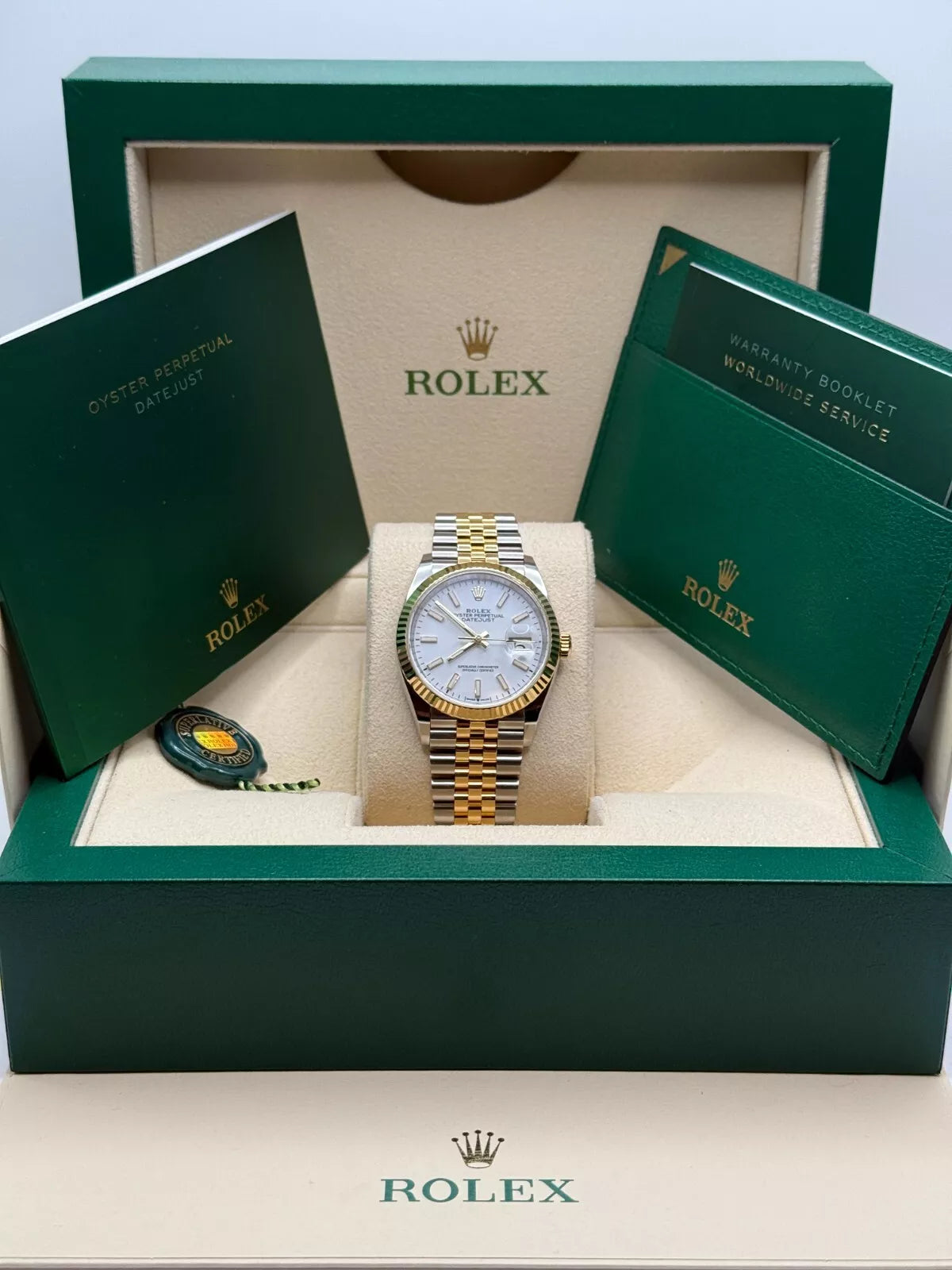 Rolex Datejust 36mm 126233 White Index Dial Two-Tone Jubilee Bracelet Watch - Image 3